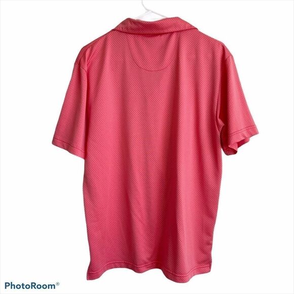 PGA Tour Airflux Golf Shirt, Salmon Color, Medium - Picture 4 of 4